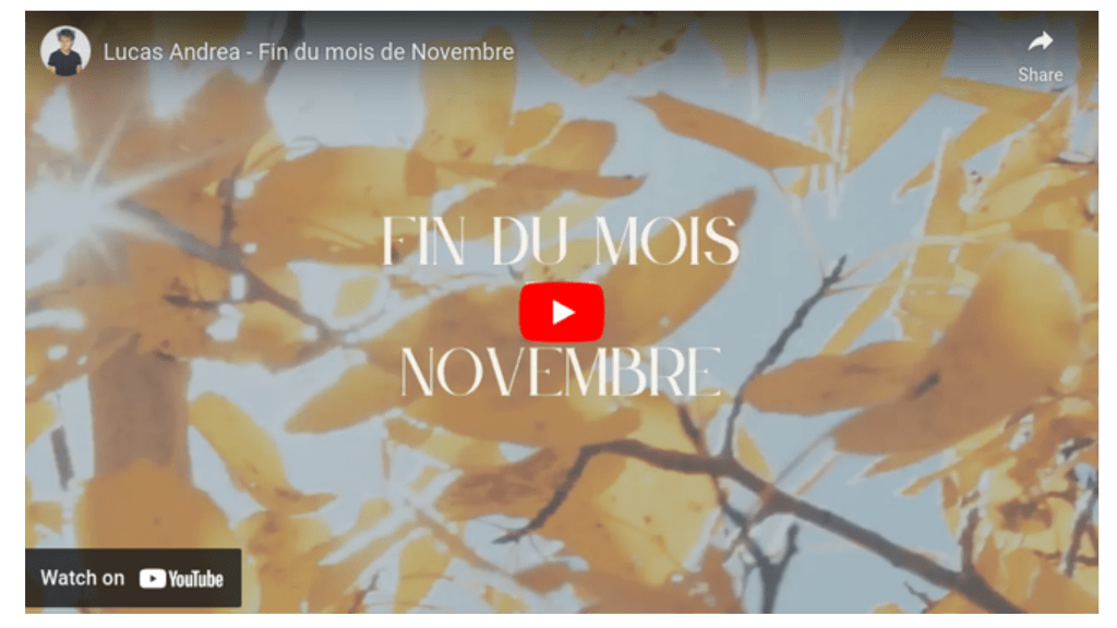 Lucas Andrea - Fin du mois de novembre